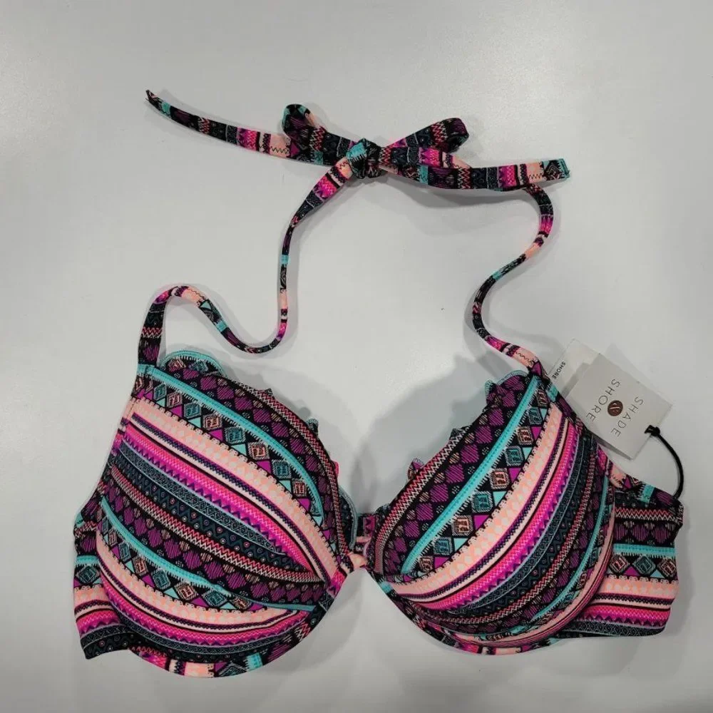 Shade & Shore Stripe Cabana Bikini Top